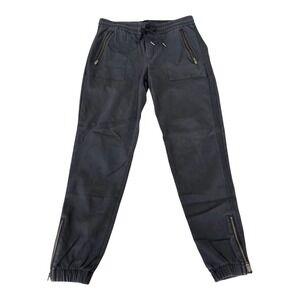 Athleta Farallon Jogger Pants Womens SZ 6 Pull On Drawstring Charcoal Wash Black